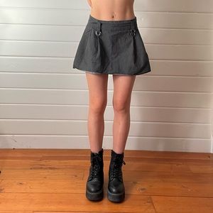 Steampunk Pleated Grey Skirt